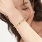 FJHDIY057 Citrine Pixiu weaving Bracelet 8mm