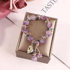 FJHDIY067 Lavender Amethyst Crushed Bracelet 10mm