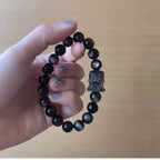 FJHDIY037 Obsidian gold-swallowing beast Bracelet 8mm