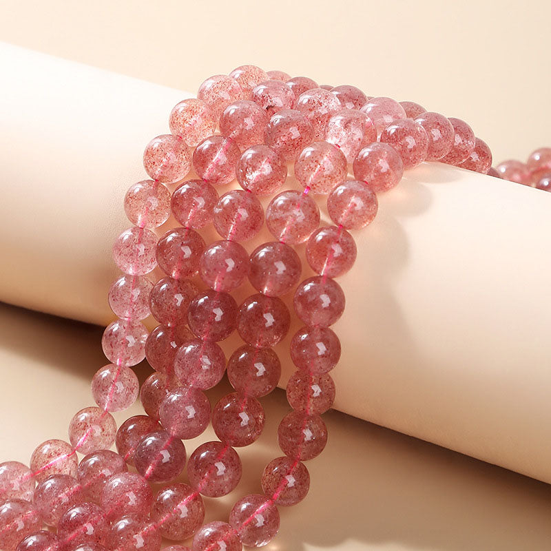 ストロベリークォー ツビーズ卸売 5A 8/10/12mm