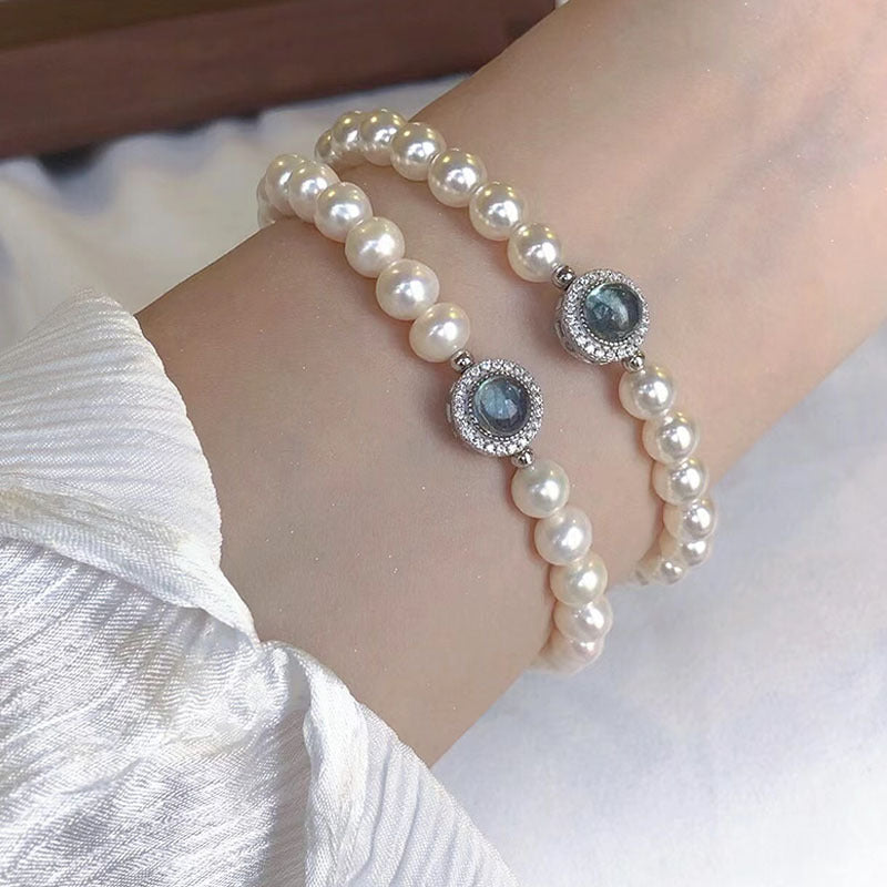 FJHDIY066 Tamsui Pearl Aquarium Bracelet 8mm