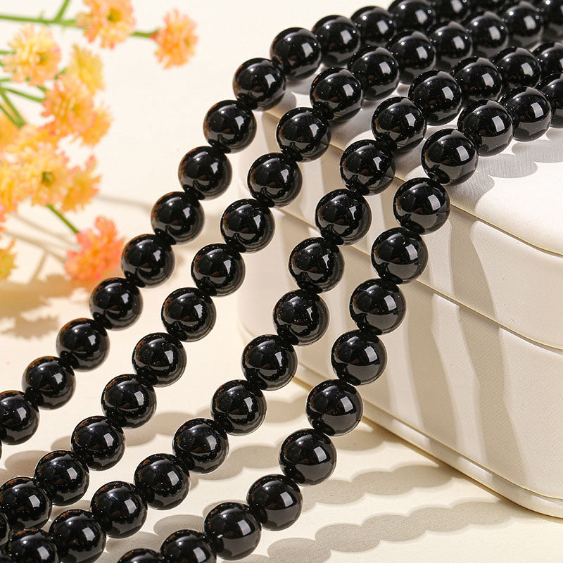 オブシディアンビーズ卸売 天然/5A/7A 4/6/8/10/12mm