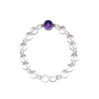 FJHDIY004 White crystal Amethyst Bracelet 8mm