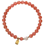 FJHDIY033 Cherry Red Southern Agate Bracelet 6mm
