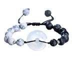 FJHDIY005 Agate peace buckle Bracelet 8mm
