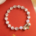 FJHDIY011 Cat's eye lime moonlight crystal Bracelet 8mm