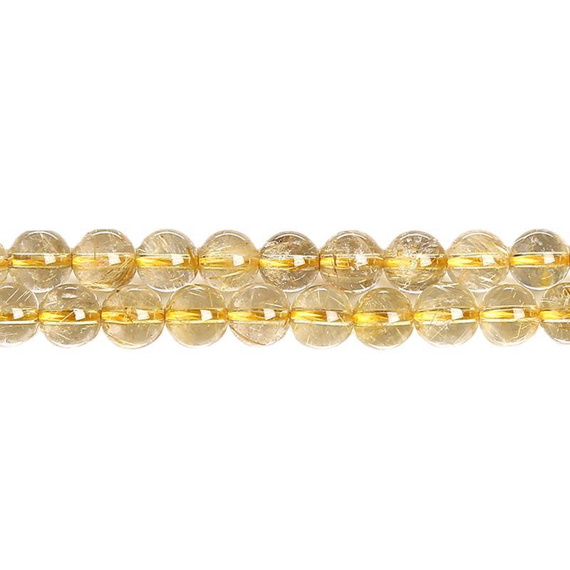 ルチルクォーツ(ルチレイテッドクォーツ)ビーズ卸売 綿ウール 6/10mm
