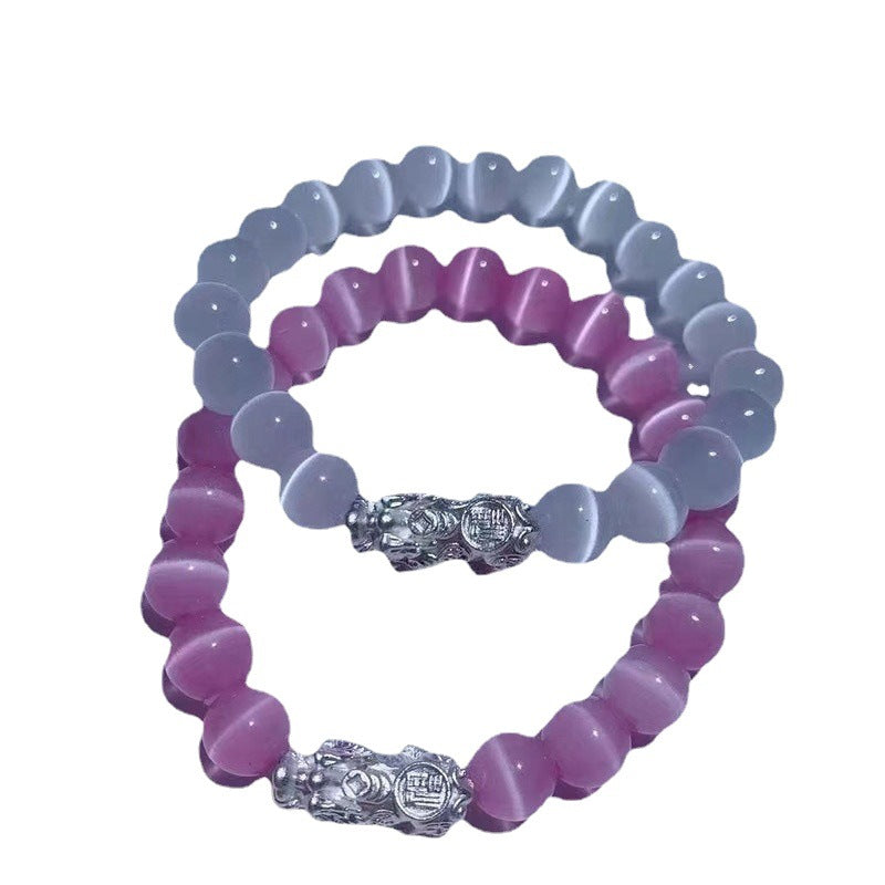 FJHDIY036 Cat's eye stone Bracelet 8mm