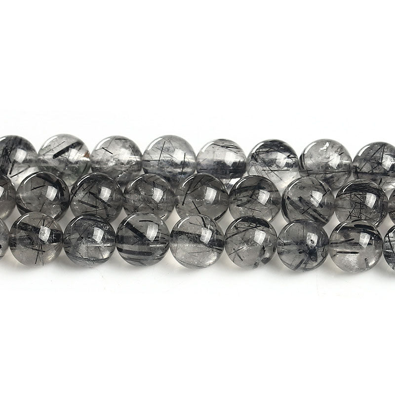 ブラックルチルクォーツビーズ卸売 3A 6/8/10/12mm