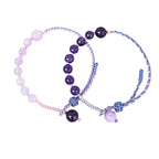 FJHDIY028 Amethyst rope Bracelet 8mm