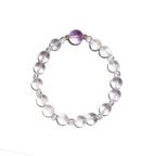FJHDIY004 White crystal Amethyst Bracelet 8mm