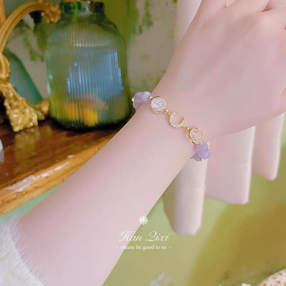FJHDIY003 Lavender Amethyst Bracelet 10mm