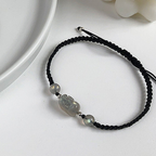 FJHDIY024 Moonstone Crystal Pixiu Weaving Bracelet 8mm