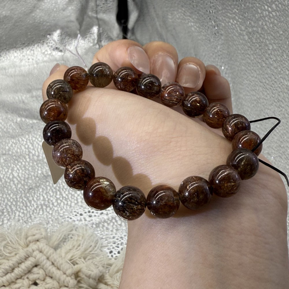 XLSL022 Black Gold Super Seven bracelet 6/8/10/12mm