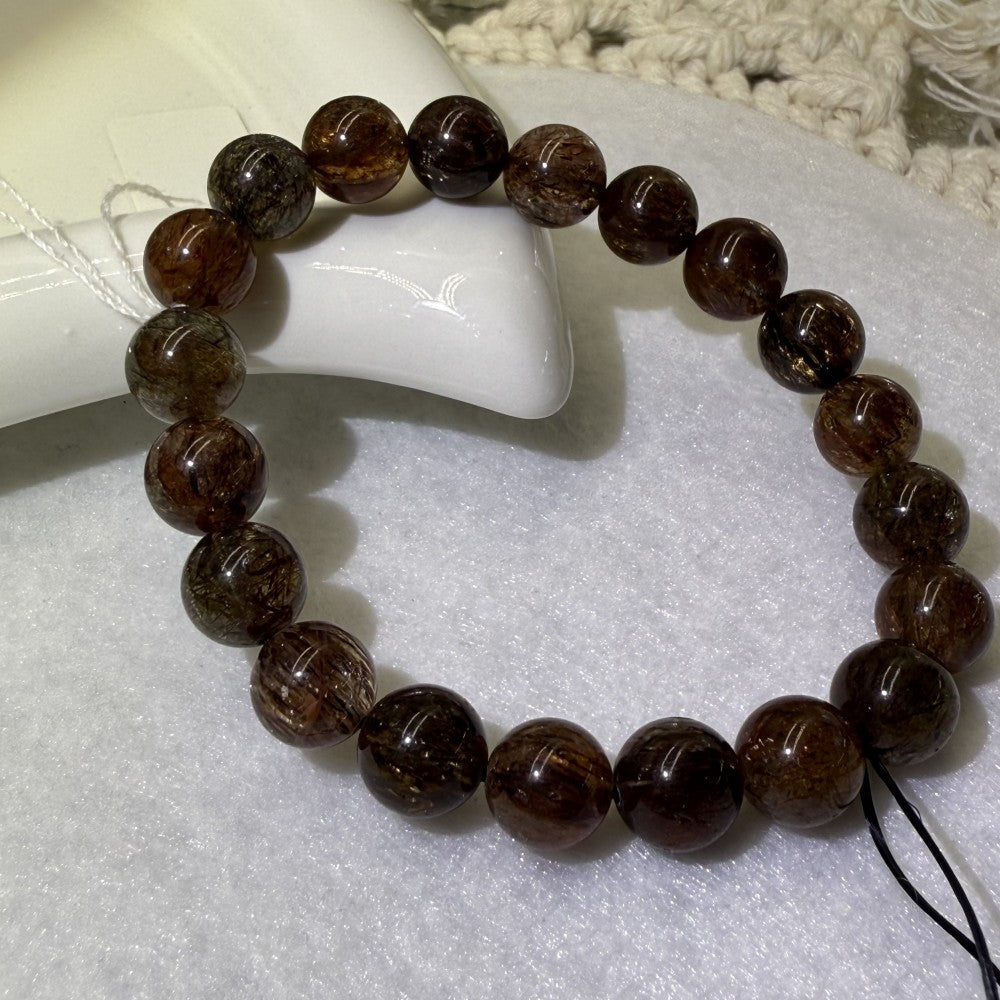 XLSL022 Black Gold Super Seven bracelet 6/8/10/12mm