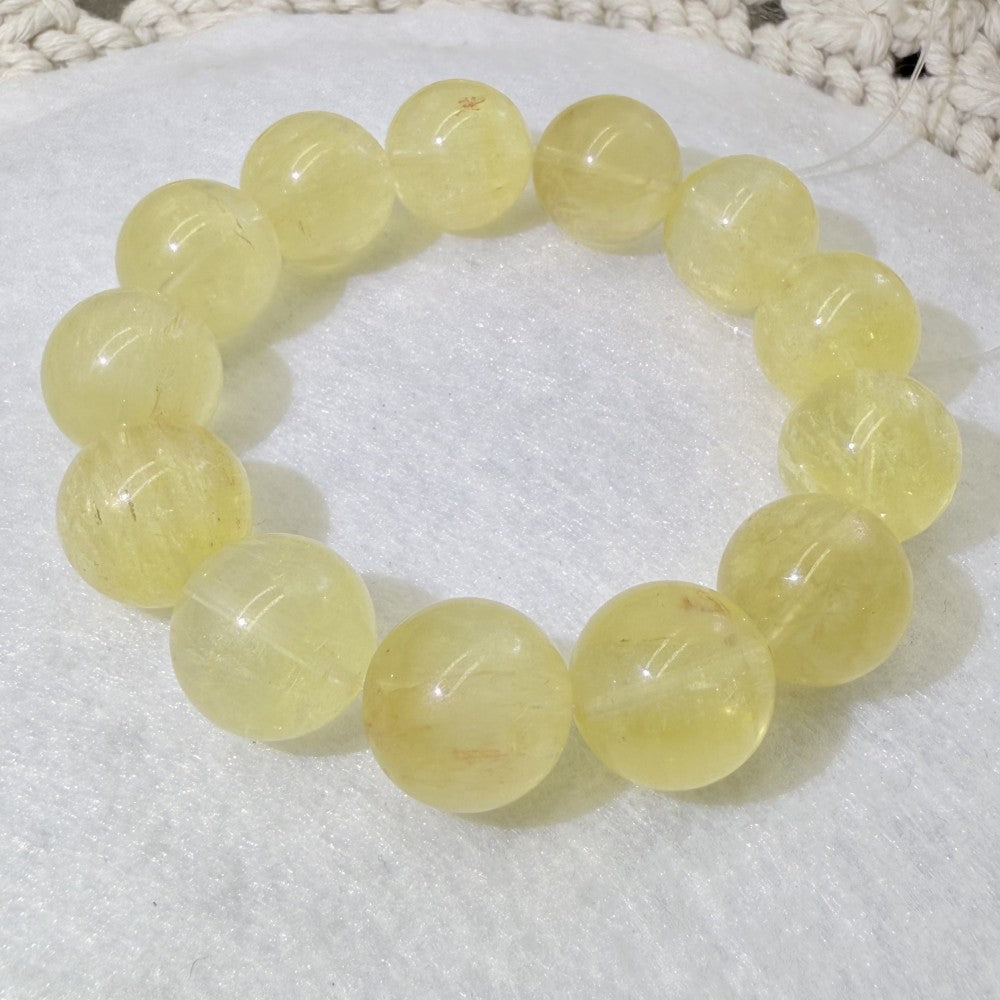 XLSL032 Yellow Fluorite bracelet 6/8/10/12mm