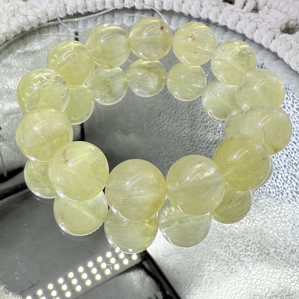 XLSL032 Yellow Fluorite bracelet 6/8/10/12mm