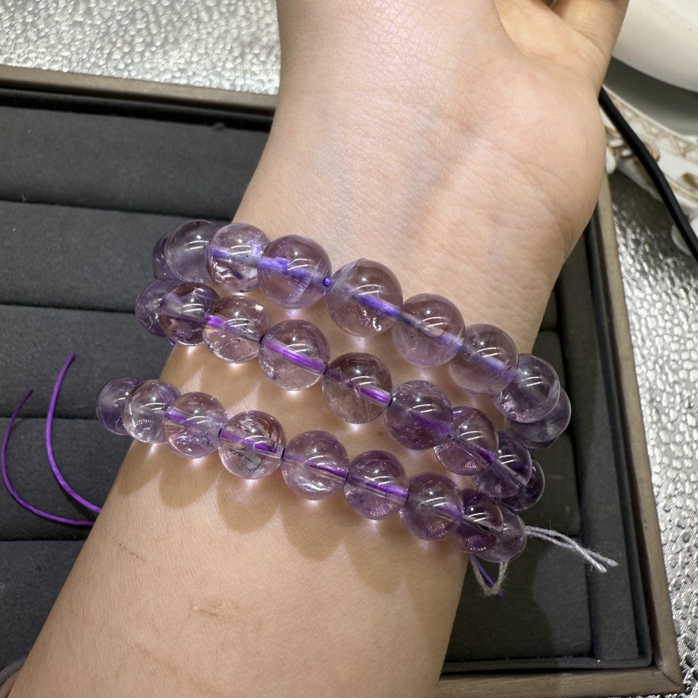 XLSL075 Amethyst Lavender bracelet 6/8/10/12mm