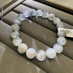 XLSL018  Black Flash Aquamarine bracelet 6/8/10/12mm