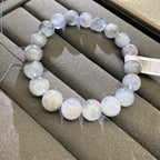 XLSL018  Black Flash Aquamarine bracelet 6/8/10/12mm