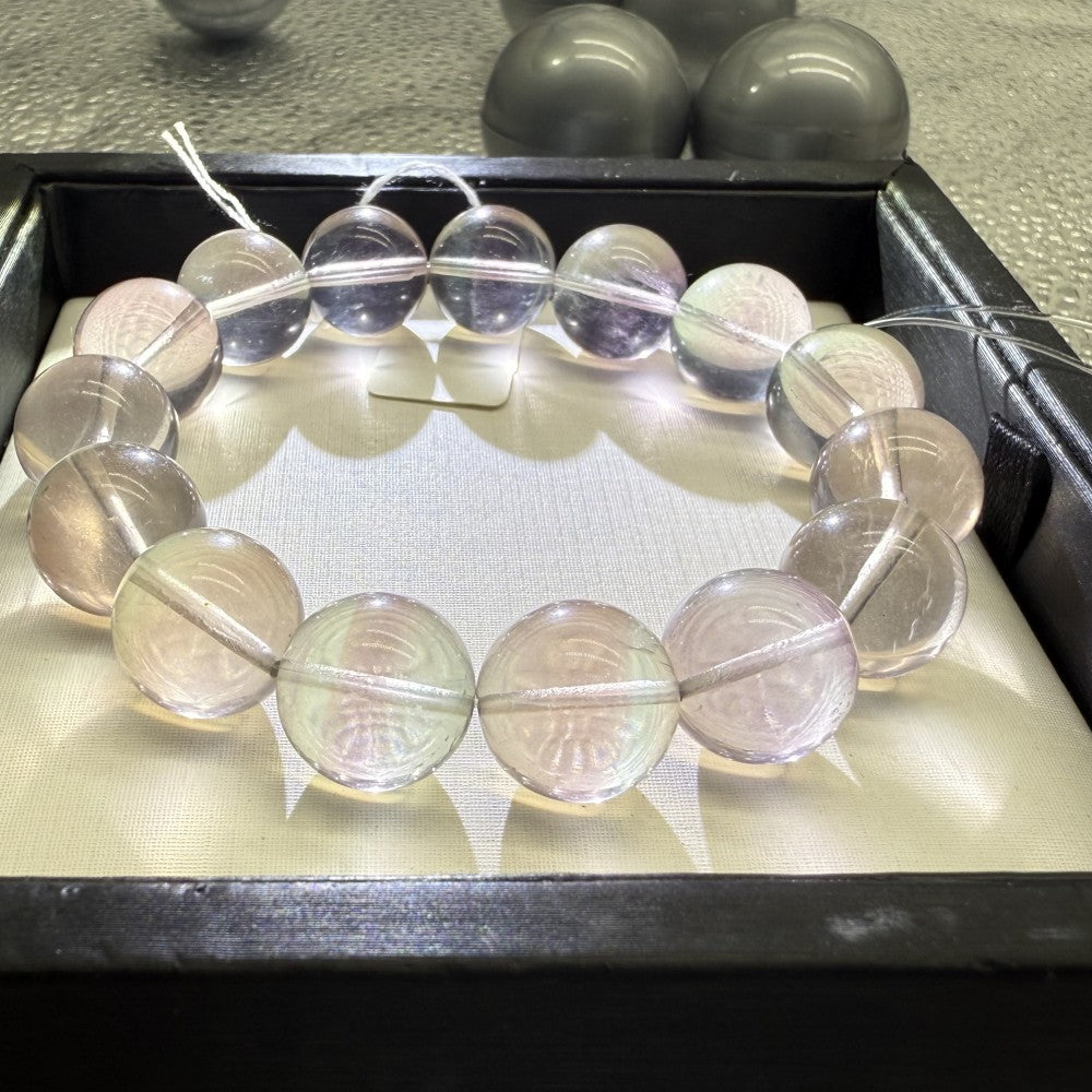 XLSL011 Colored Fluorite bracelet 6/8/10/12mm