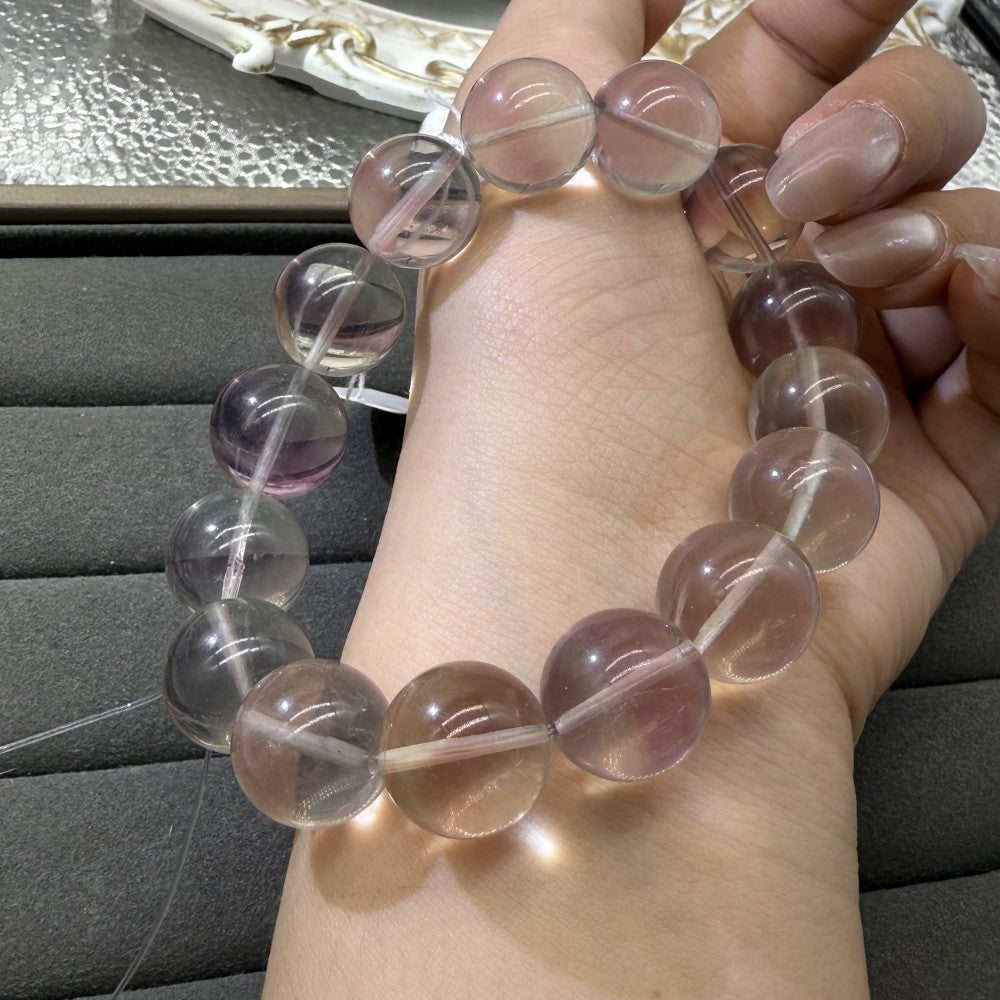 XLSL011 Colored Fluorite bracelet 6/8/10/12mm