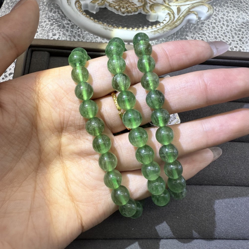 XLSL052 Green Fluorite bracelet 6/8/10/12mm
