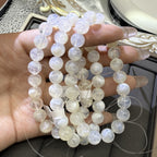 XLSL049 Blue Needle Milk Cap bracelet 6/8/10/12mm