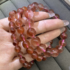 XLSL026 Red rabbit fur bracelet 6/8/10/12mm
