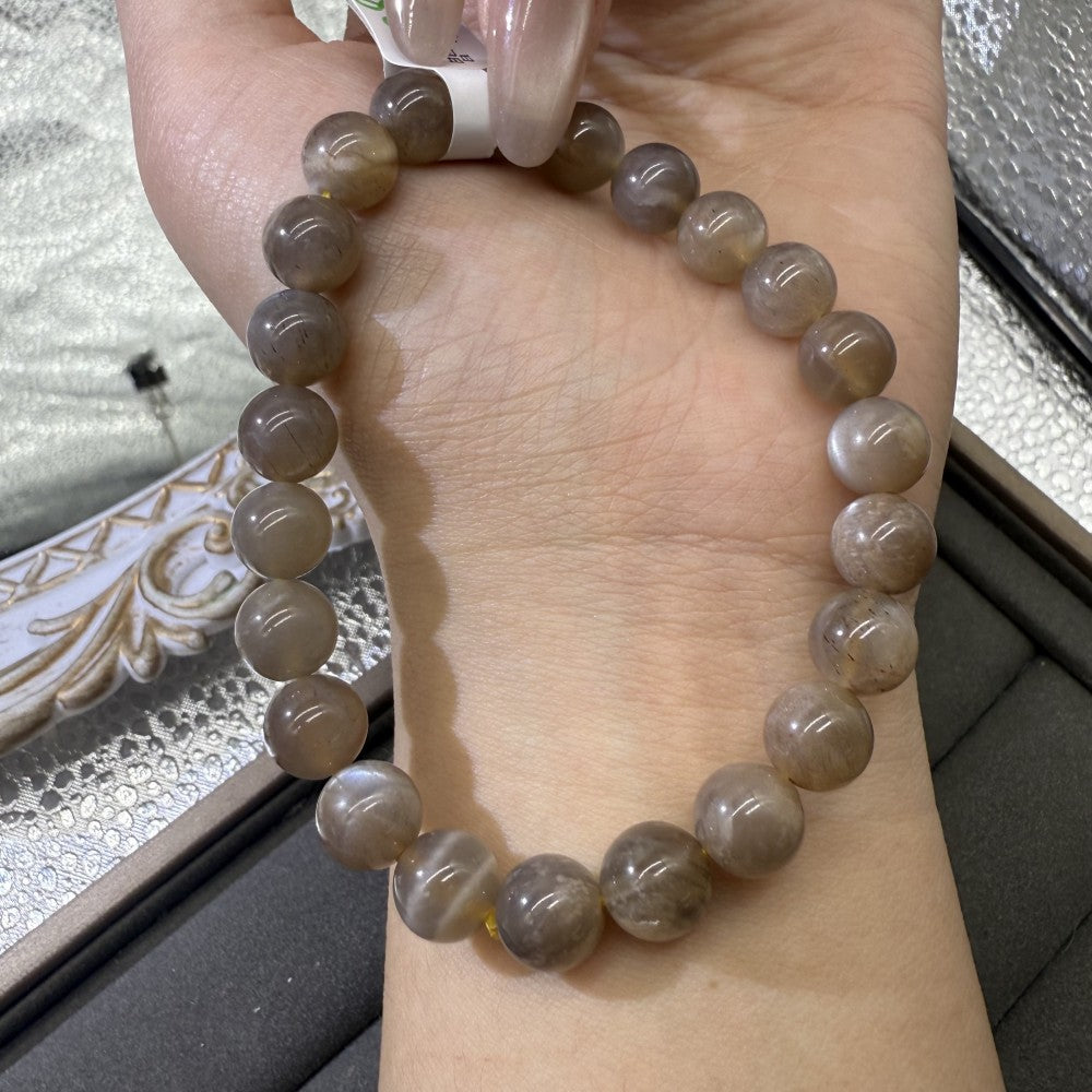 XLSL060 Milk Tea Moonlight bracelet 6/8/10/12mm