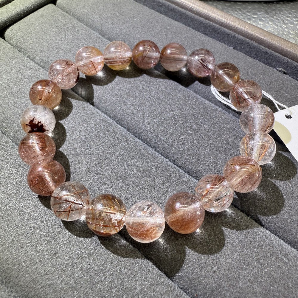 XLSL025 Red copper hair bracelet 6/8/10/12mm