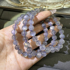 XLSL033 Gray Purple Moonstone bracelet 6/8/10/12mm