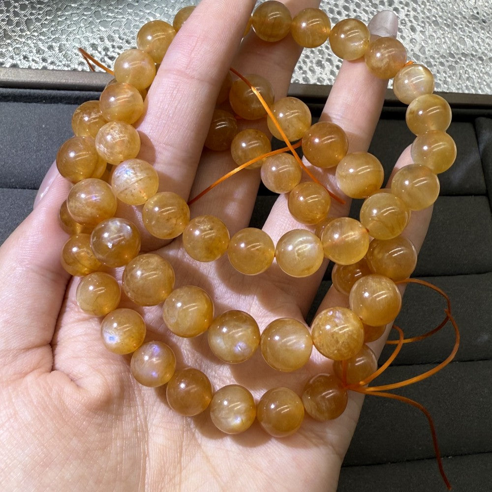 XLSL014  Orange Moonlight  bracelet 6/8/10/12mm