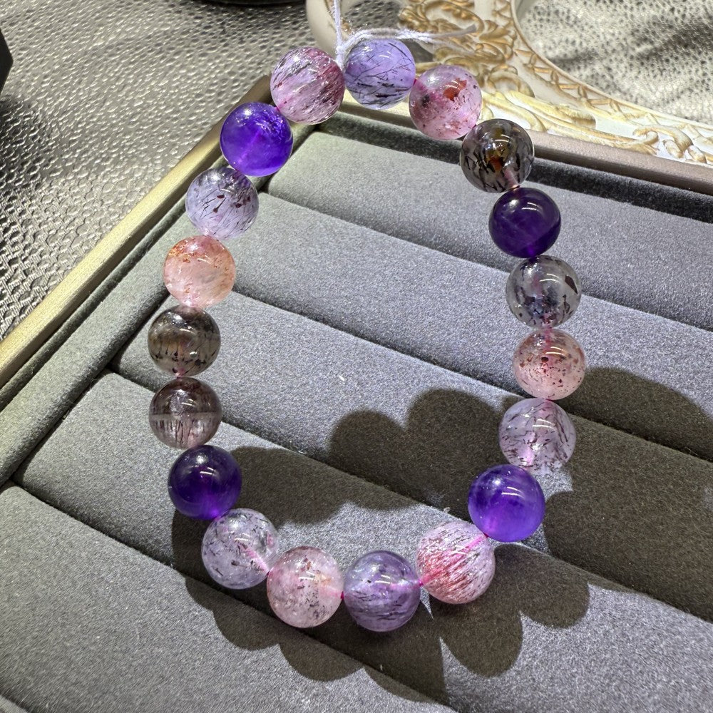 XLSL013 Super Seven  bracelet 6/8/10/12mm