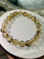 XLSL088 Titanium crystal flower bracelet 6/8/10/12mm