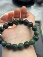 XLSL024 Red and green gem bracelet 6/8/10/12mm