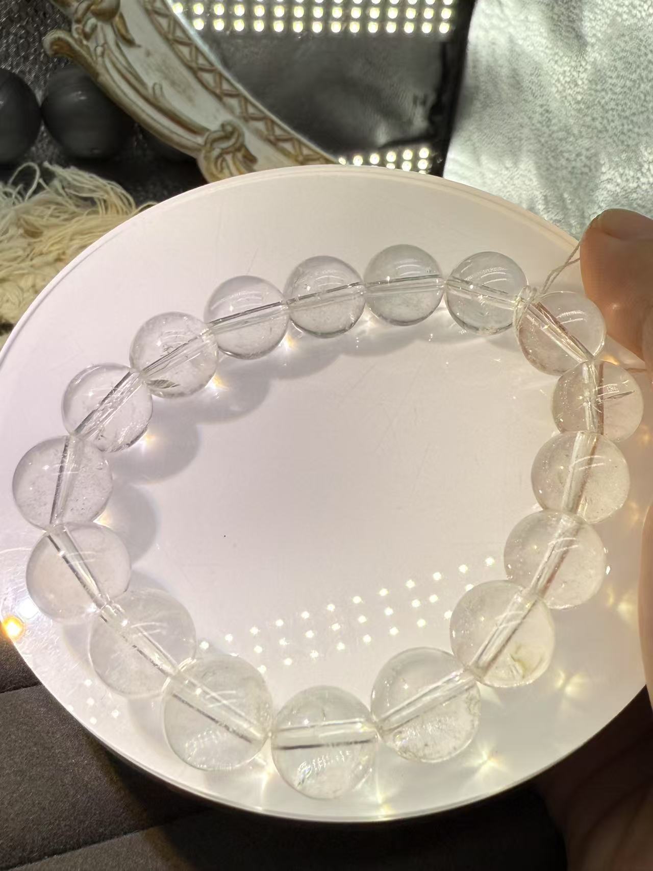 XLSL092 White crystal bracelet 6/8/10/12mm