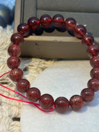 XLSL082 Pigeon Blood Red Strawberry Crystal bracelet 6/8/10/12mm