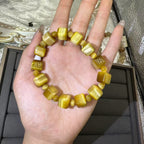 XLSL037 Golden Tiger Sugar Cubes bracelet 6/8/10/12mm