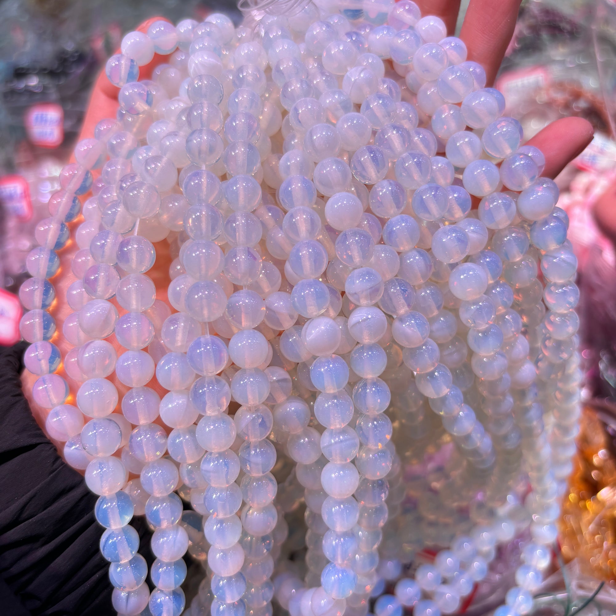 白オパール ブレスレット 8/10/12mm