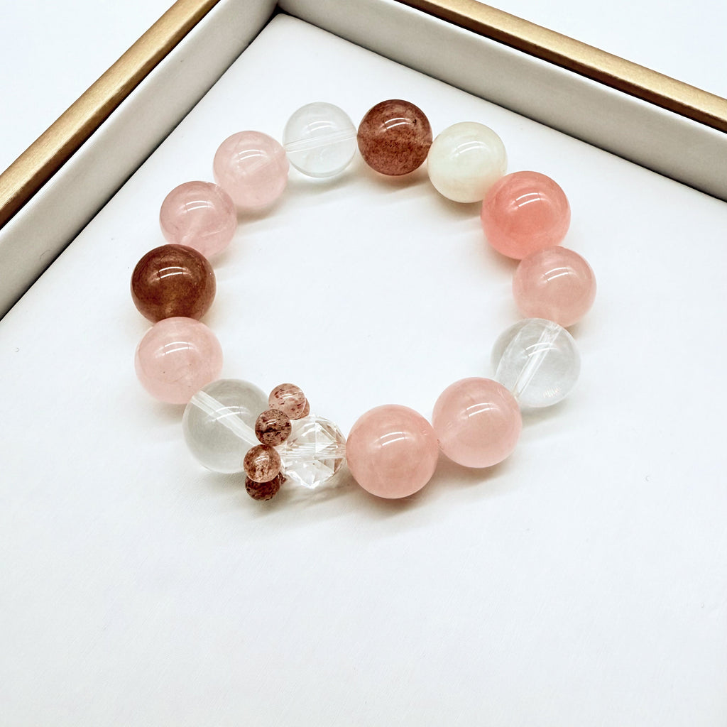 【予約販売商品】OS0001 オリジナルの天然石ブレスレット「愛と幸運」