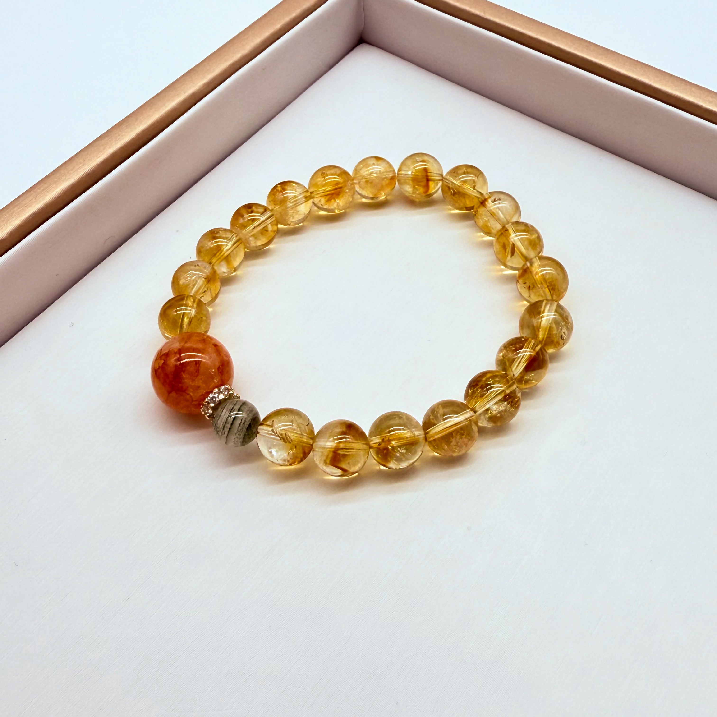 【予約販売商品】OS0002 オリジナルの天然石ブレスレット「繁栄と活力」