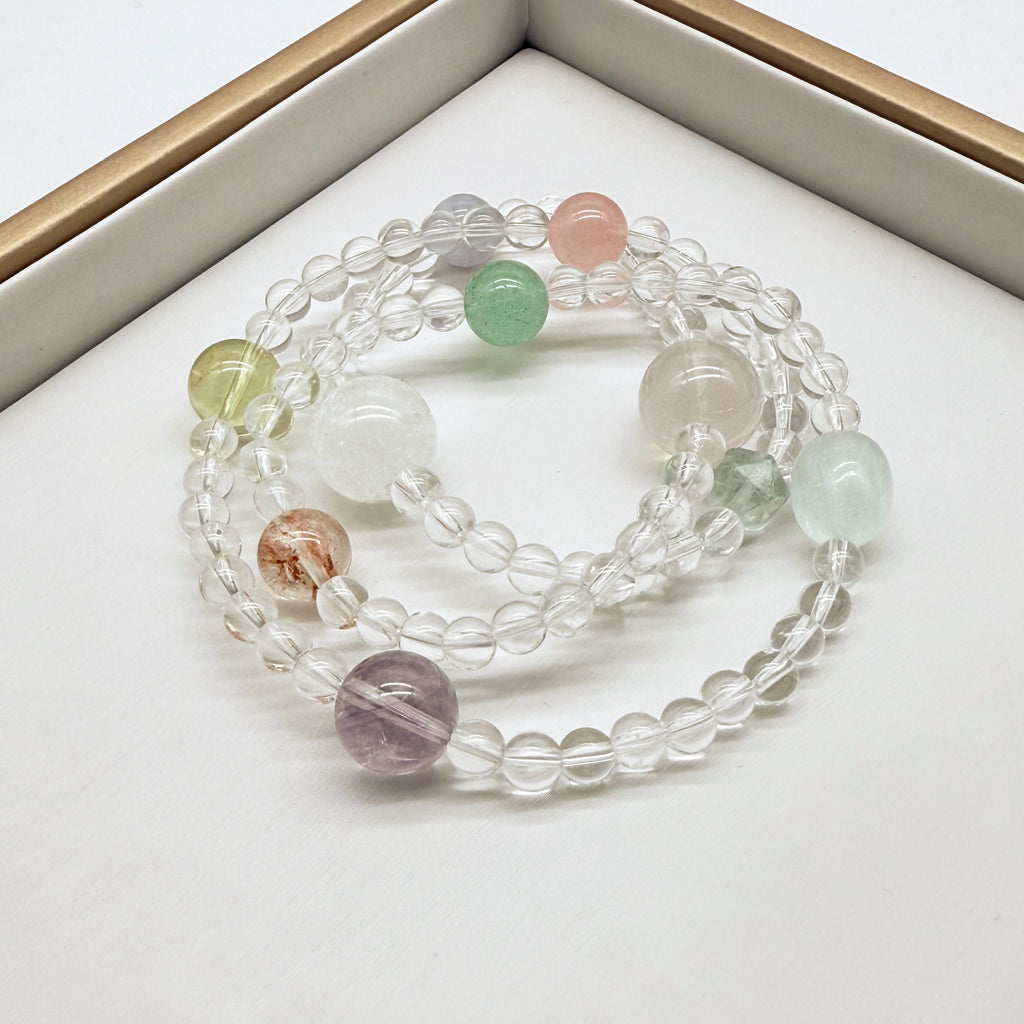 【予約販売商品】OS0009 オリジナルの天然石ブレスレット「多元活力と美好愿景」