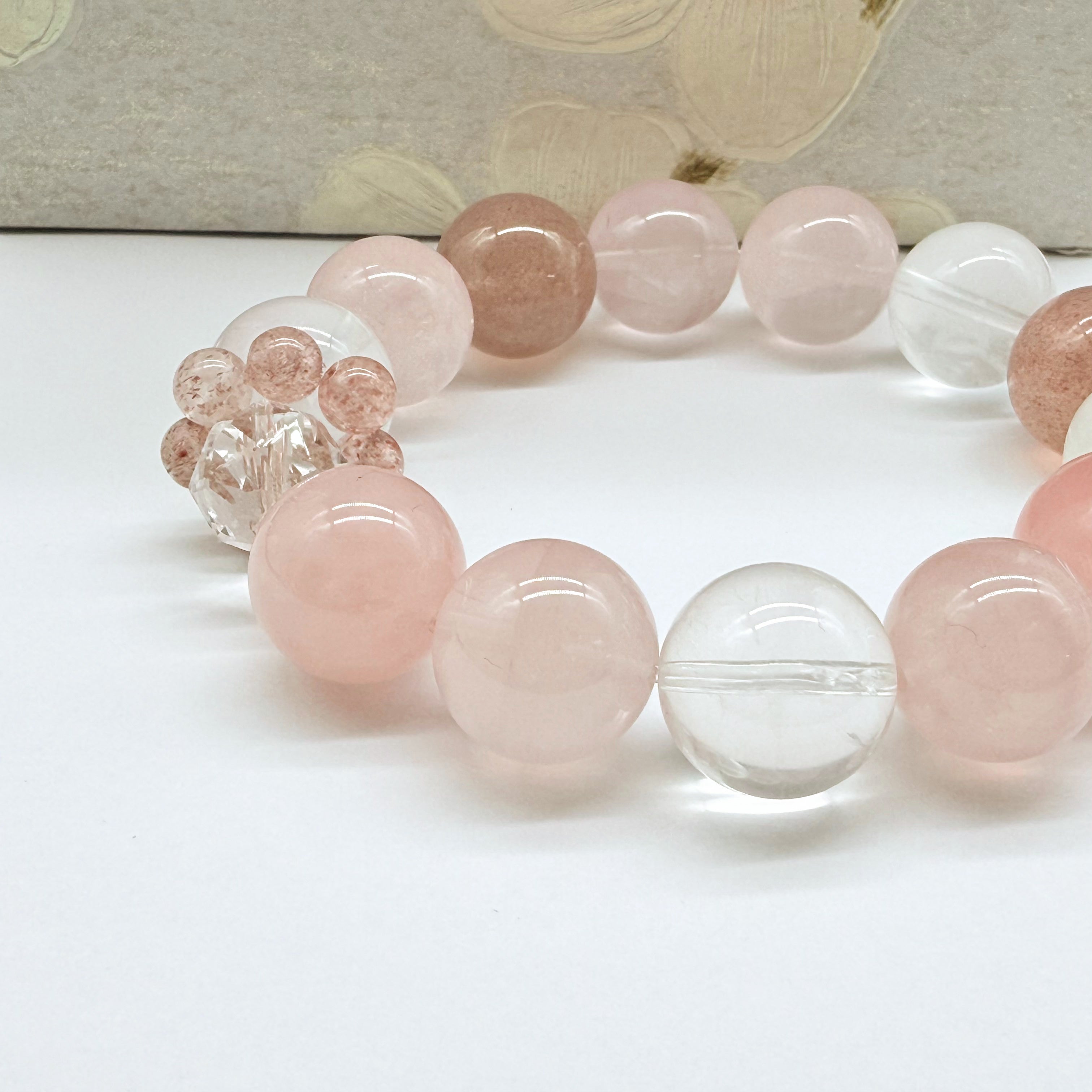 【予約販売商品】OS0001 オリジナルの天然石ブレスレット「愛と幸運」