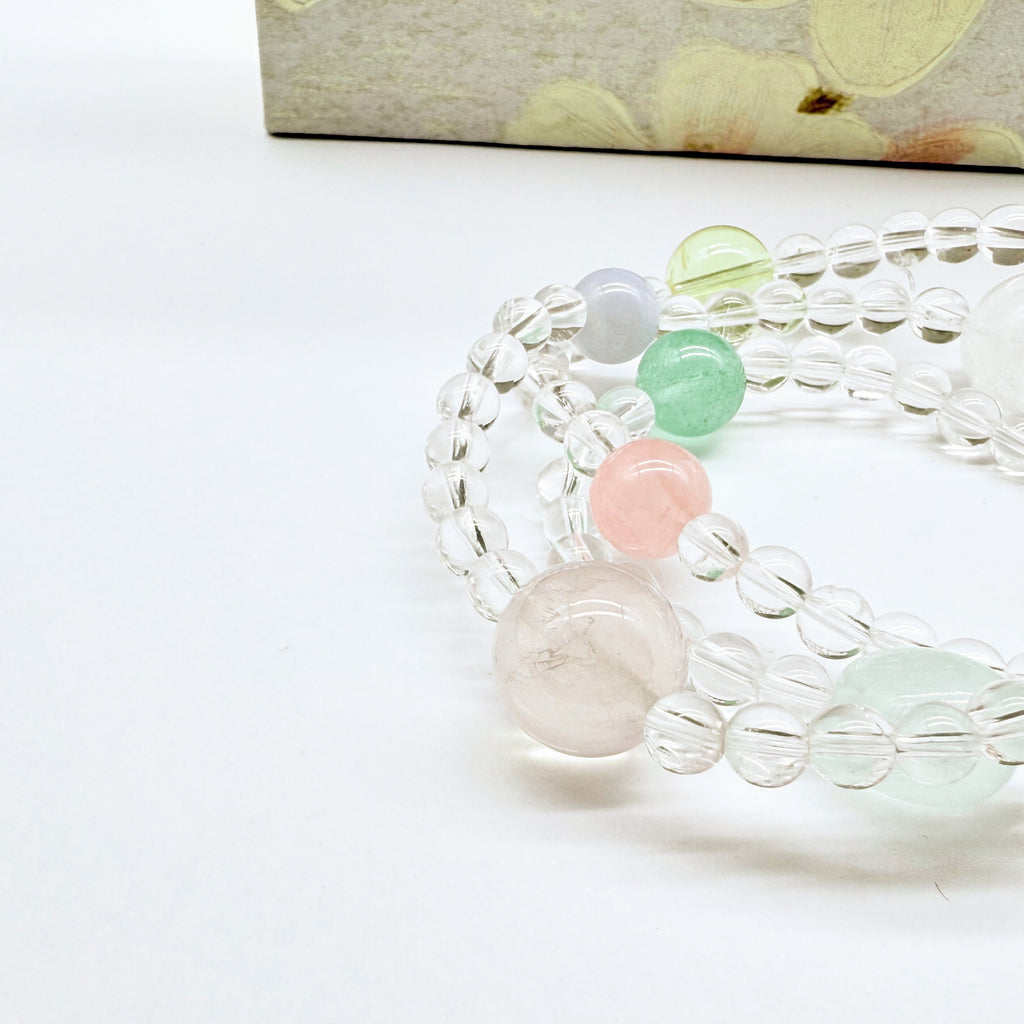 【予約販売商品】OS0009 オリジナルの天然石ブレスレット「多元活力と美好愿景」