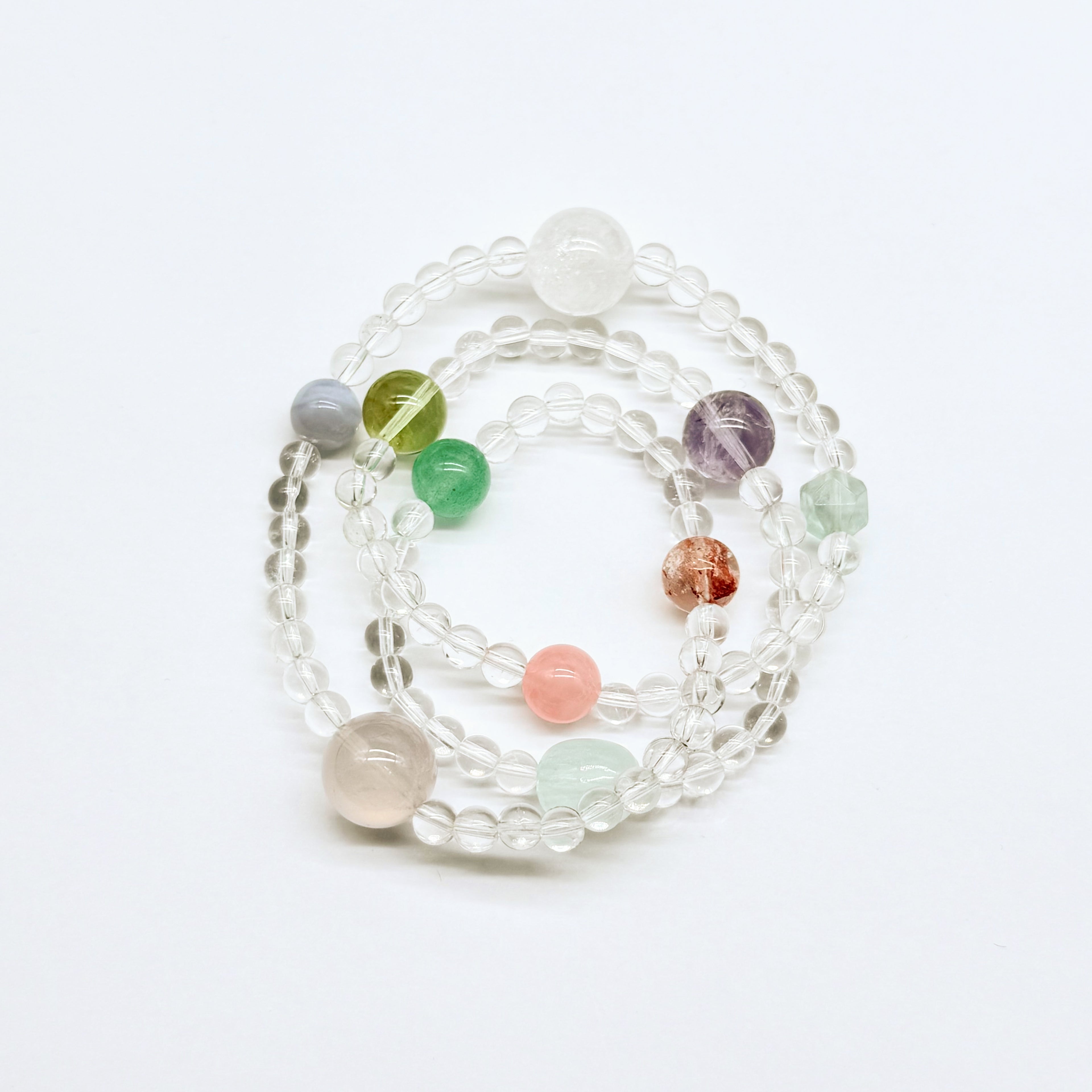 【予約販売商品】OS0009 オリジナルの天然石ブレスレット「多元活力と美好愿景」