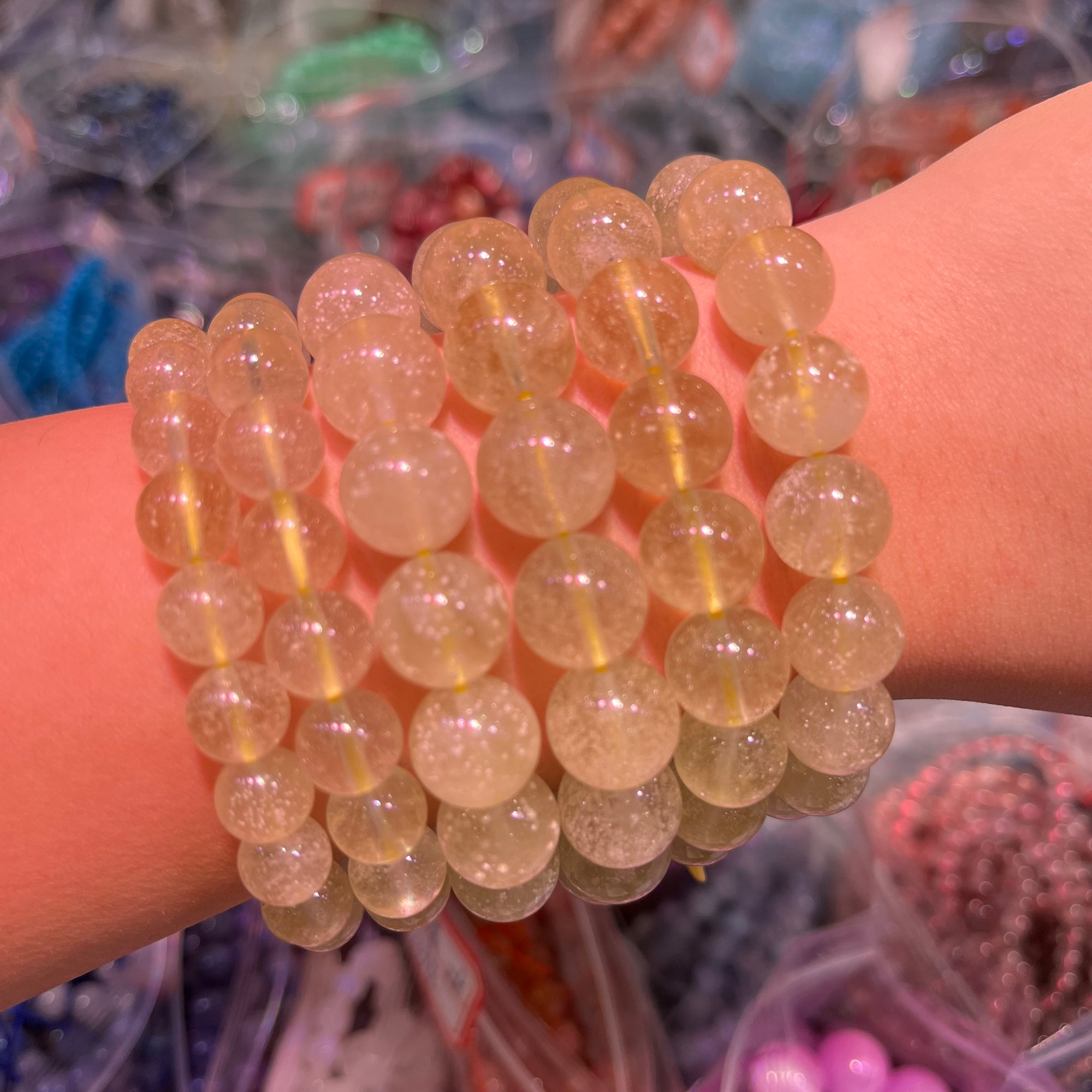 金ムーンストーン ブレスレット 8/10/12mm