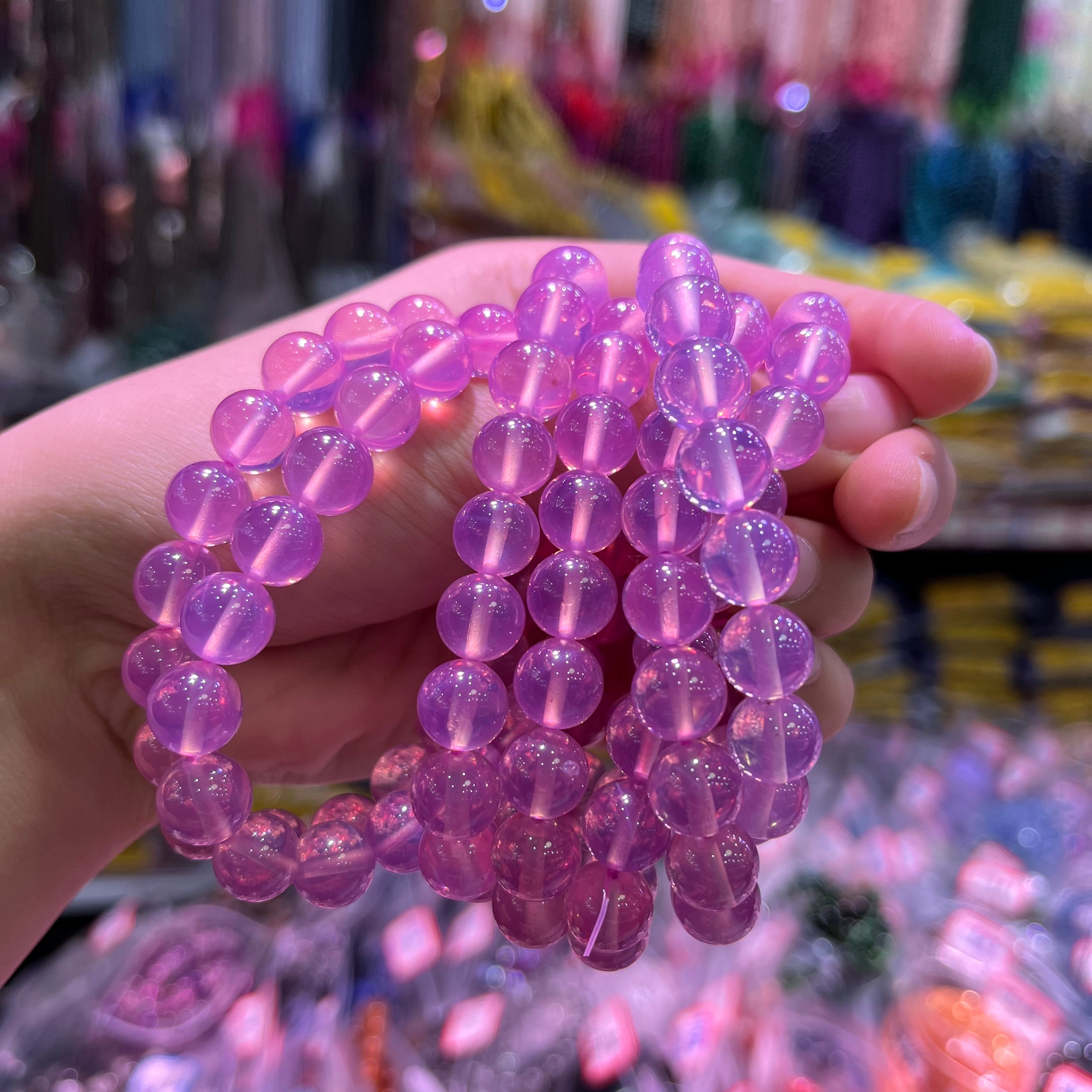 スターピンクの宝石 ブレスレット 8/10/12mm