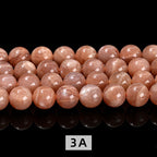 オレンジムーンストーンビーズ卸売 3A/5A/7A 4/6/8/10mm