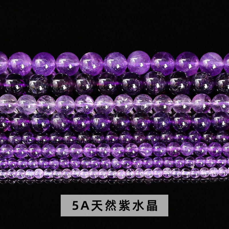 ウルグアイ産アメジストビーズ卸売 3A/5A/7A 4/6/8/10mm